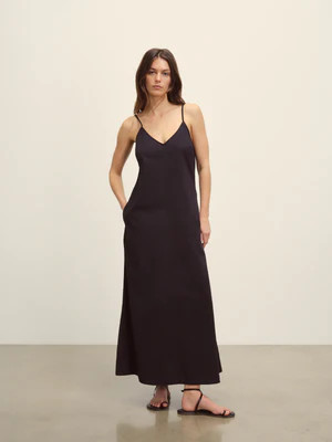 Black Mainstay Cotton Slip Dress - Buck Mason- Modern American Classics | Buck Mason
