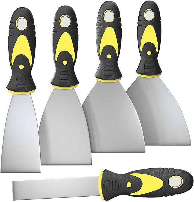 5Pcs Putty Knife, Set, 1" 2" 3" 4" 5" Scraper, Spackle Knife, Paint Scraper, Scraper Tool, No Rus... | Amazon (US)