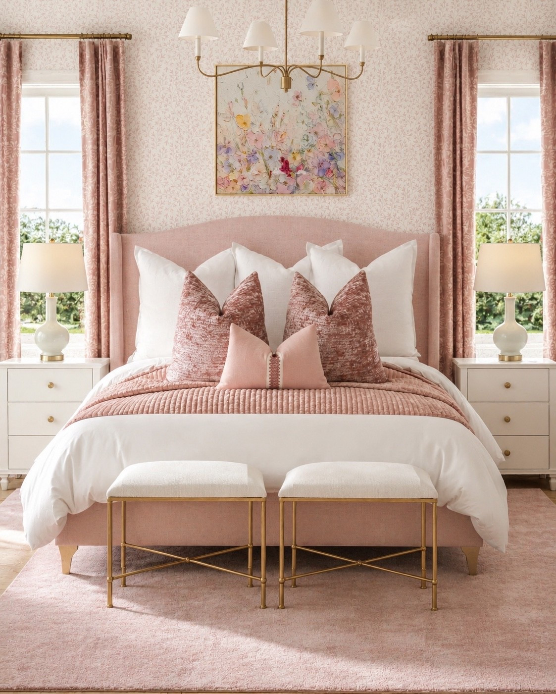 Pinks and florals for the girls 

#bedroom #bed #wallpaper

#LTKHome #LTKSaleAlert #LTKKids