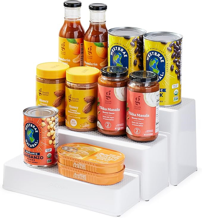 YouCopia ShelfSteps Can Organizer, 3 Shelf, White | Amazon (US)