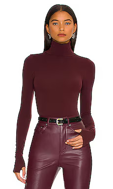 Commando Ballet Turtleneck Bodysuit With Thumb Holes in Raisin from Revolve.com | Revolve Clothing (Global)