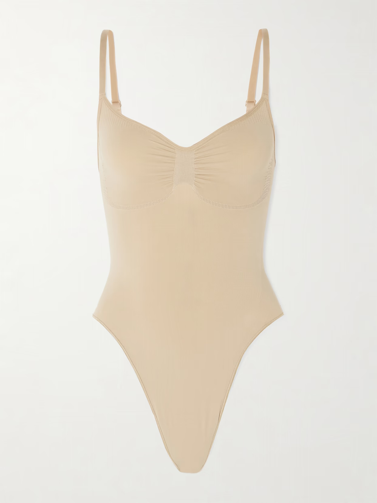 SKIMS - Seamless Sculpt Thong Bodysuit - Clay | NET-A-PORTER (UK & EU)