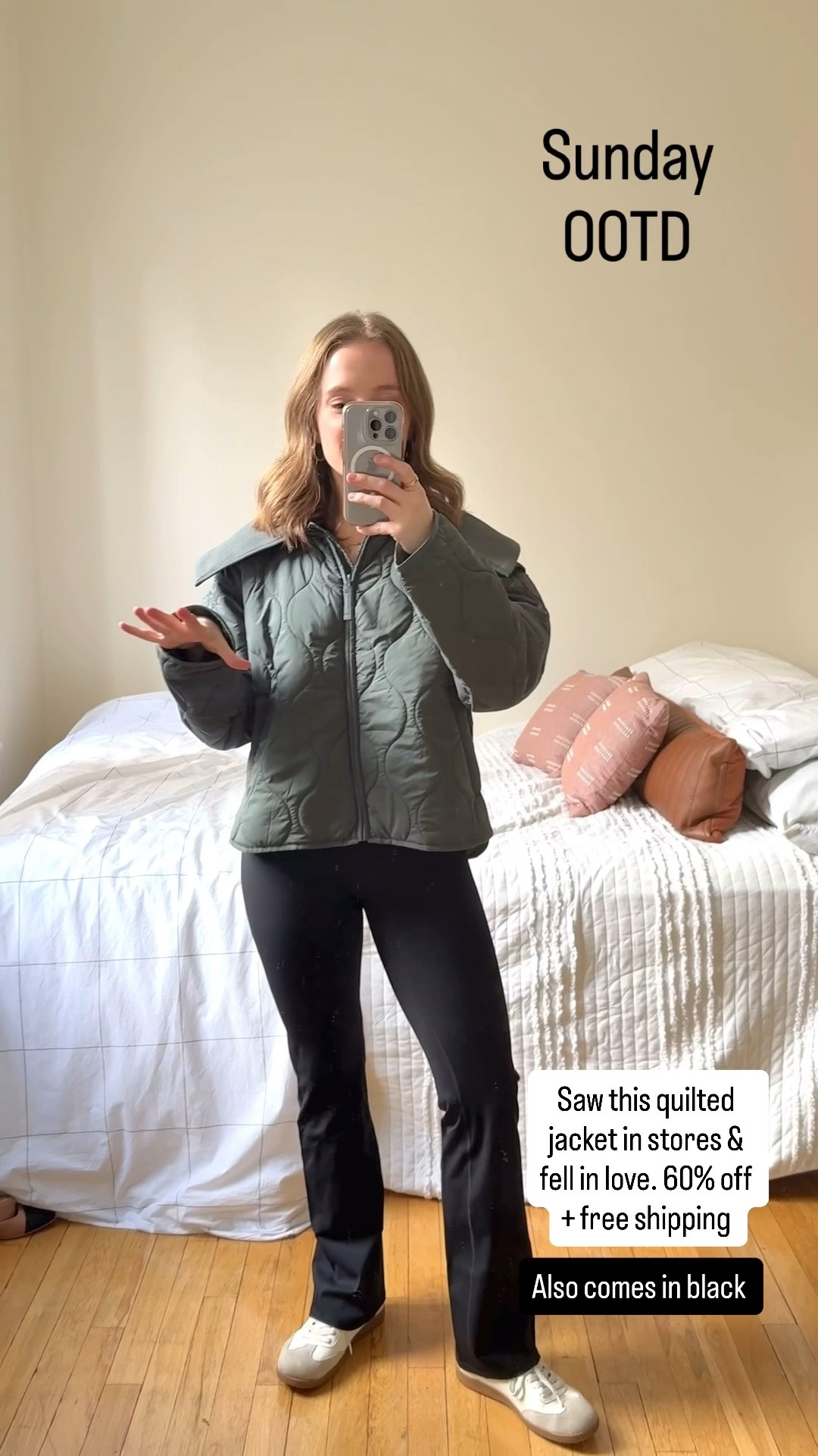 Sunday ootd
Quilted jacket xs. 60% off + free shipping
Small petite Spanx leggings. Code TWOSCOOPSXSPANX for 20% off and free shipping

#LTKSaleAlert #LTKPetite