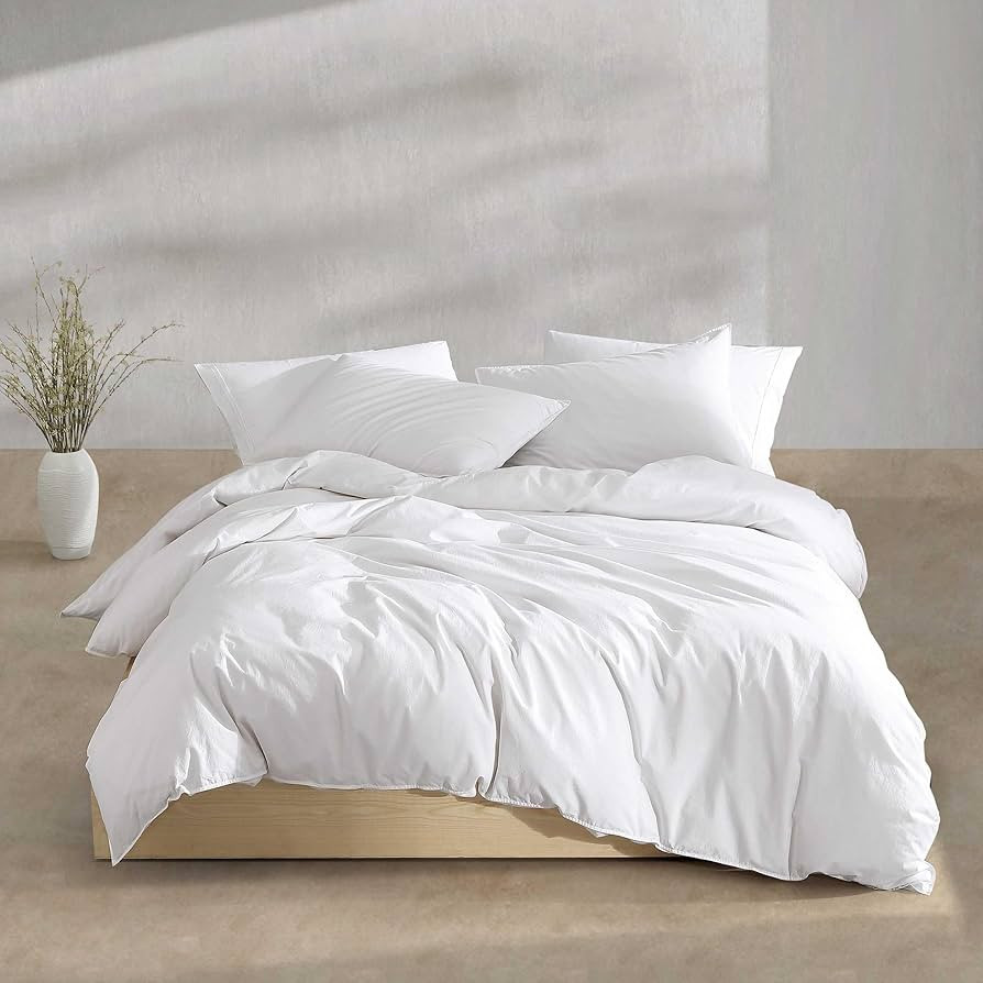 Calvin Klein - King Duvet Cover Set, Modern Cotton Washed Percale Bedding with Matching Shams, Co... | Amazon (US)