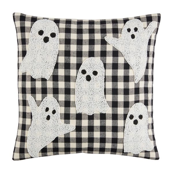 Ghost Beaded Pillow | Mud Pie