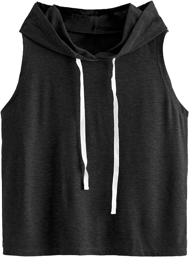 SweatyRocks Women's Summer Sleeveless Hooded Tank Top T-Shirt for Athletic Exercise Relaxed Breat... | Amazon (US)
