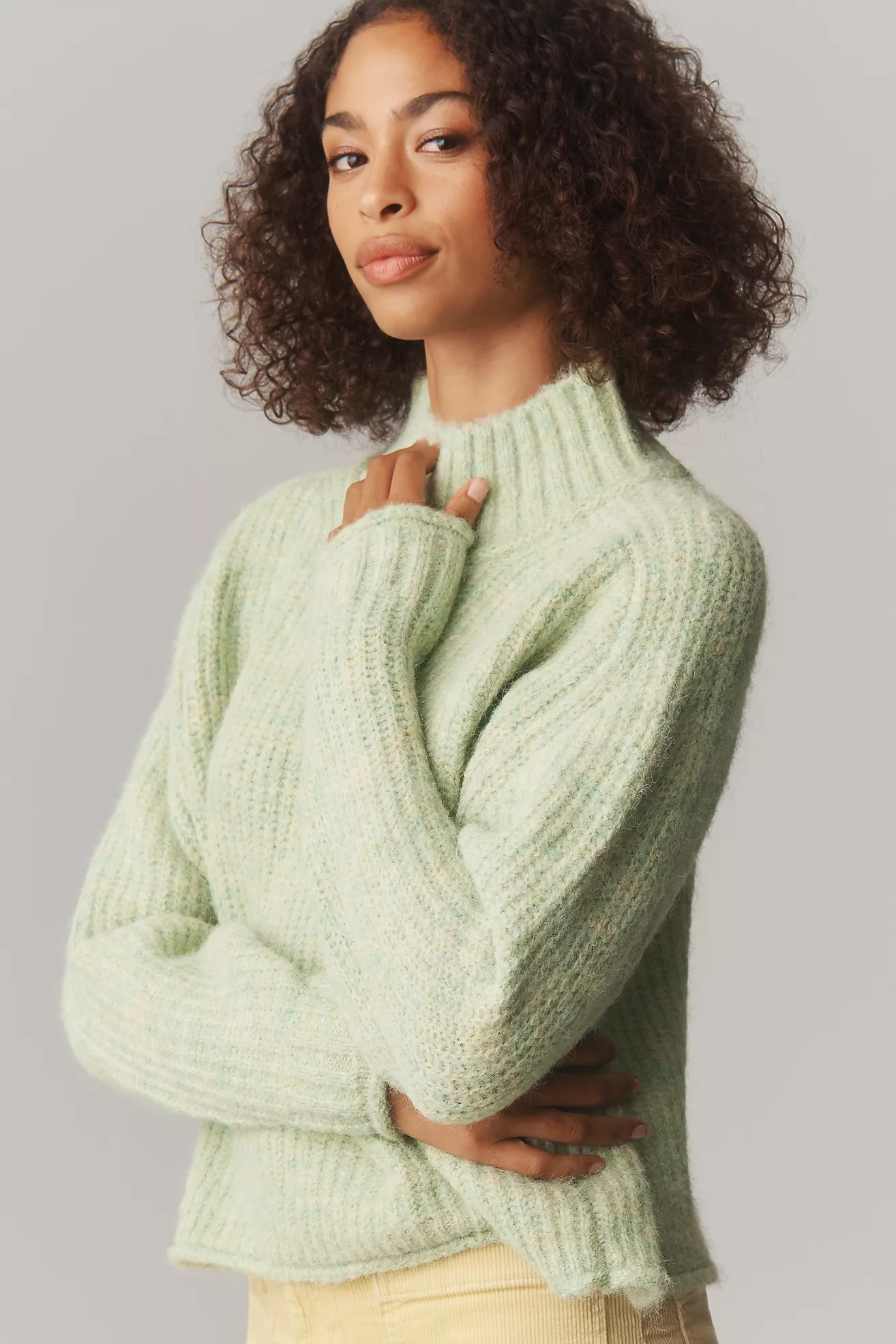 Pilcro Mock-Neck Chunky Sweater | Anthropologie (US)
