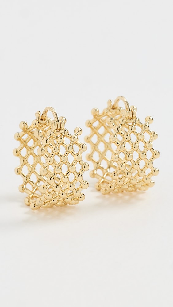 Kenneth Jay Lane Gold Criss Cross Hoop Post Earrings | Shopbop | Shopbop