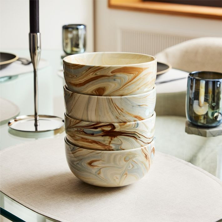 Marble Swirl Cereal Bowls Sets | West Elm (US)