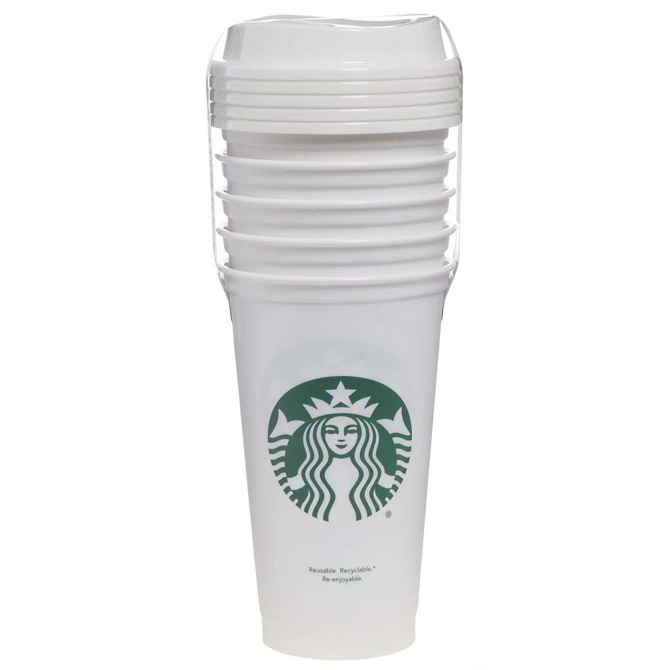 Starbucks 16oz Reusable Cups 5-Pack White | Walmart (US)