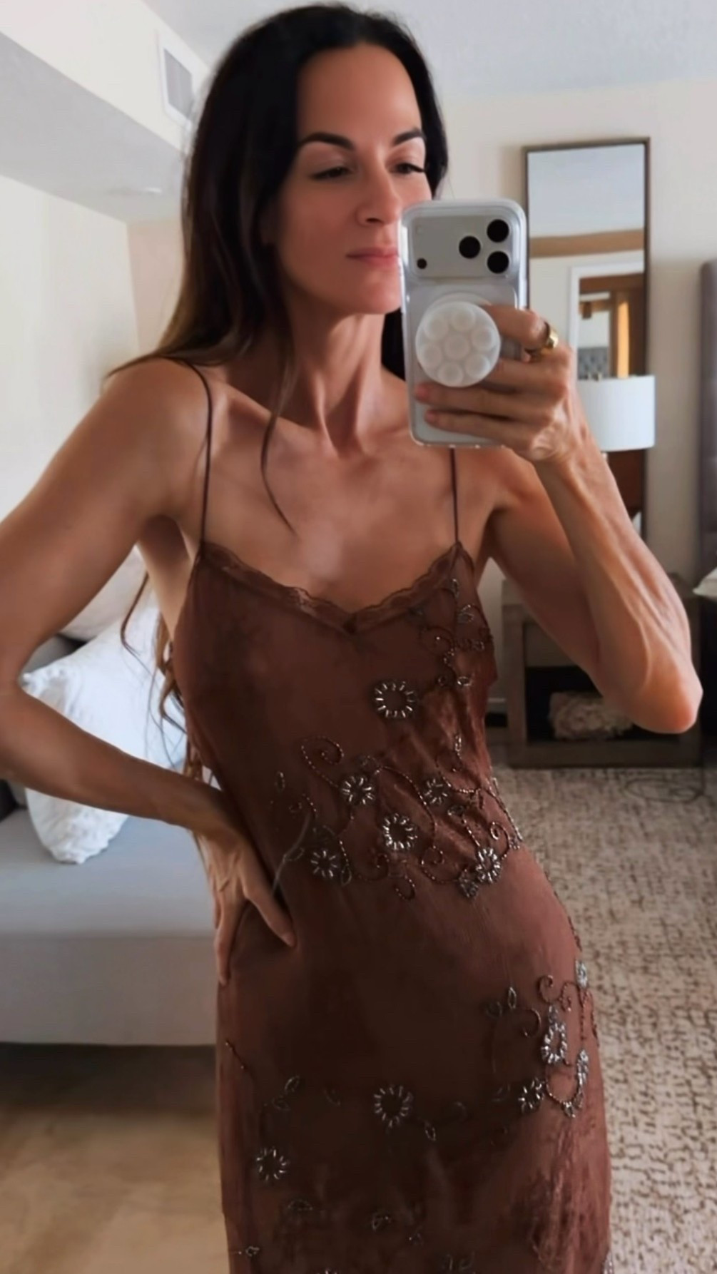 This dress needed absolutely no convincing. 🤎

The color. The delicate lace. The gorgeous embroidered details. She’s romantic, a little sultry and basically begging to be taken somewhere fabulous.

Wearing XS

#FreePeopleStyle #MaxiDress #BrownDress #DateNightStyle #NicoleColee

#LTKgrwm #LTKdayinmylife #LTKootd
