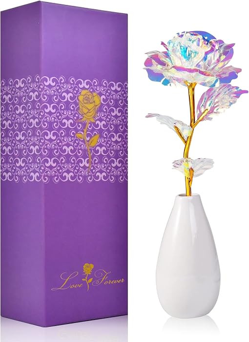 Tmacker Mothers Day Mom Gifts for Women Grandma - Artificial Rose Flowers with Vase Birthday Gift... | Amazon (US)