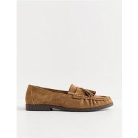 New Look Premium Real Leather Camel Suede Tassel Loafers - Brown | Very Ireland