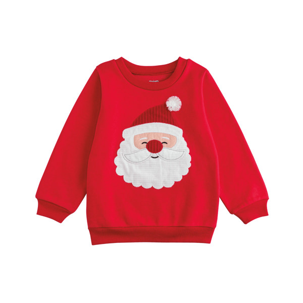 Applique Santa Toddler Sweatshirt | Mud Pie