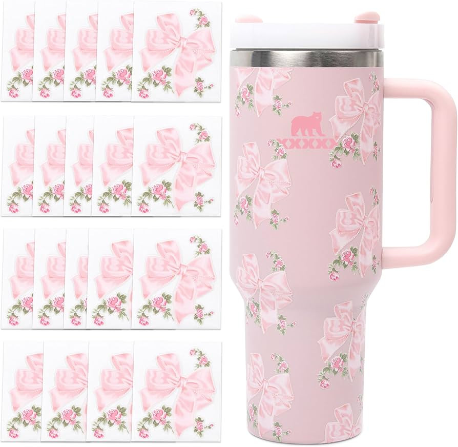 Bows Stickers Compatible with Stanley Tumbler Accessories - Fits Holiday Quencher Tumbler 40 oz, ... | Amazon (US)
