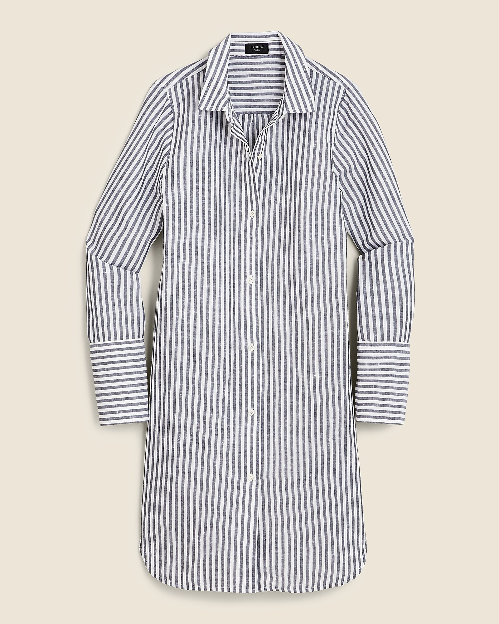 Classic-fit beach shirt in striped linen-cotton blend | J. Crew US