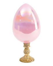 Iridescent Glass Egg On Pedestal | Easter | Marshalls | Marshalls