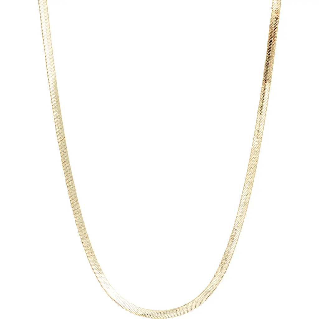 Kendra Scott Kassie 14K Gold Plated Herringbone Chain Necklace in Gold Metal at Nordstrom | Nordstrom
