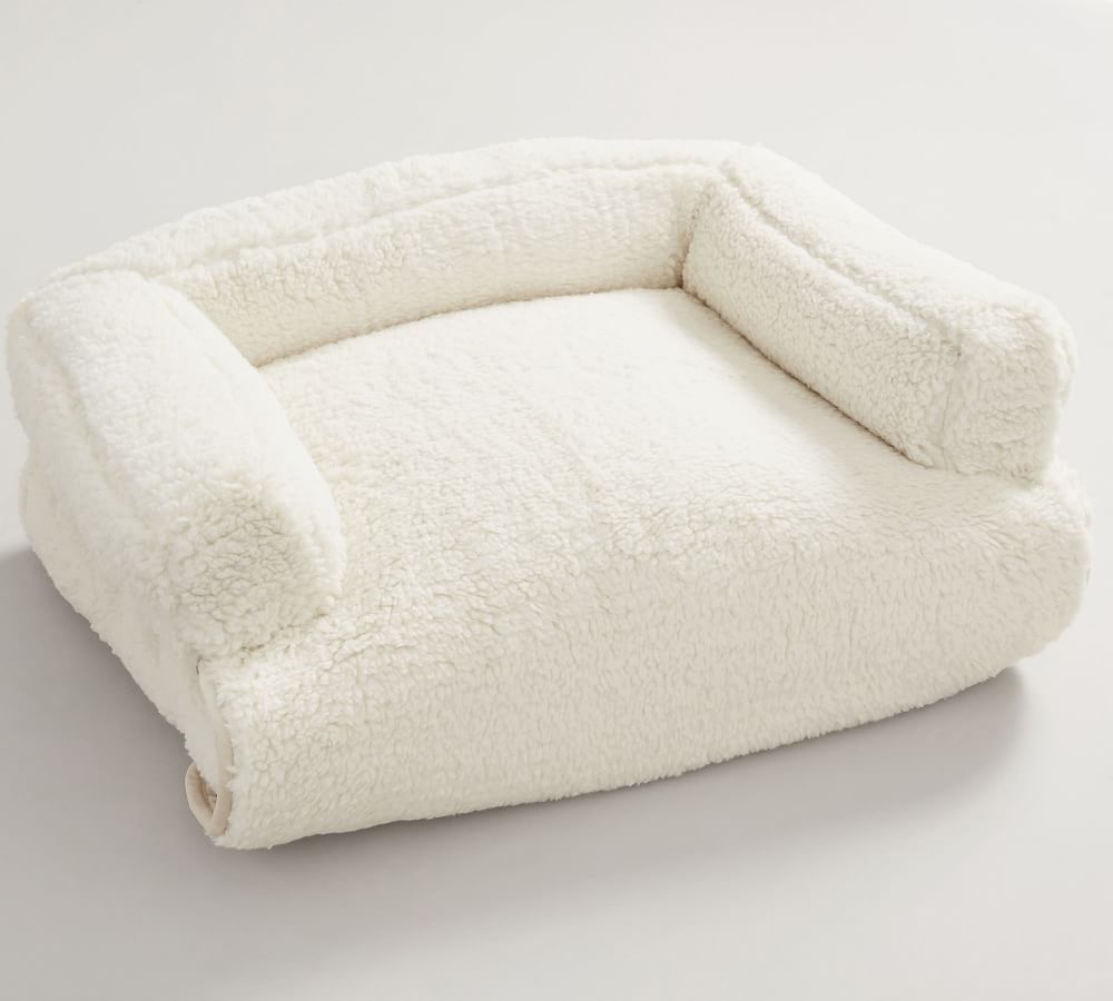 3-in-1 Pet Bed - White Sherpa Faux Fur | Pottery Barn (US)