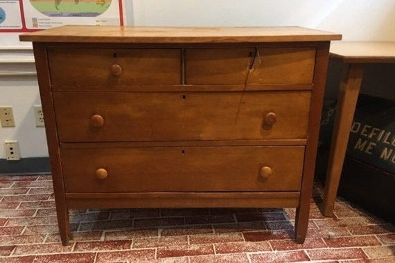 25% OFF Antique ash wood low rise dresser amber color 4 drawer | Etsy (US)