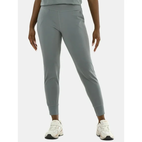 Avia Women's and Women's Plus SoftSculpt High-Rise Joggers with Side Pockets, 28" Inseam, Sizes X... | Walmart (US)
