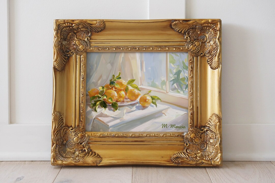 Lemons By The Window Painting by M. Marcia | Fine Art Print | Etsy (US)