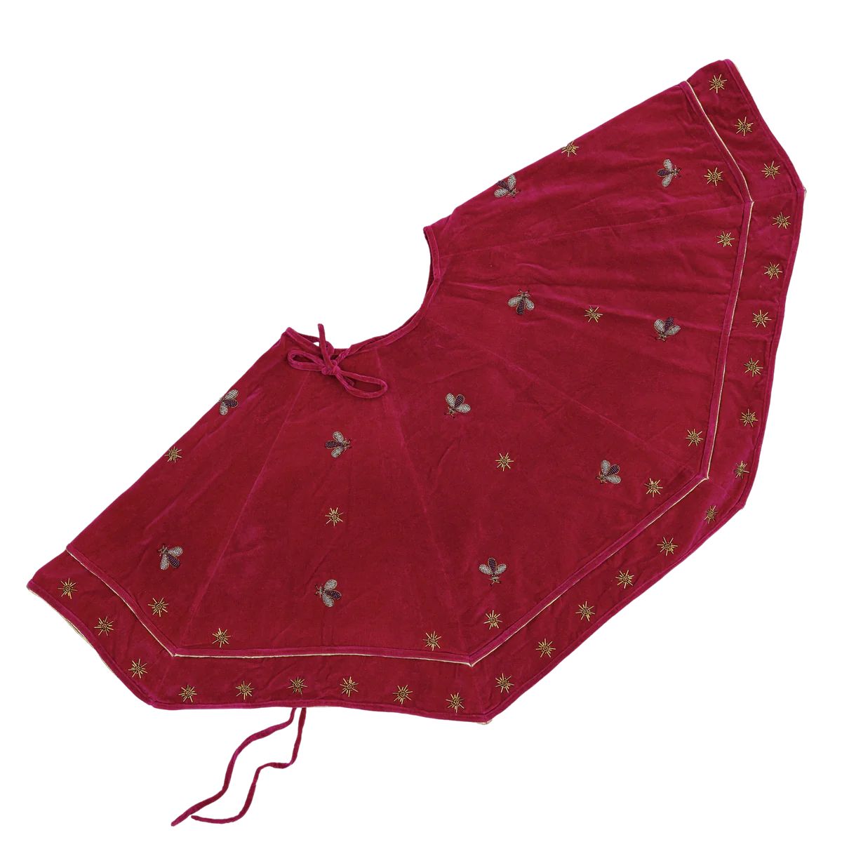 Sparkle Bee Tree Skirt in Berry | Over The Moon