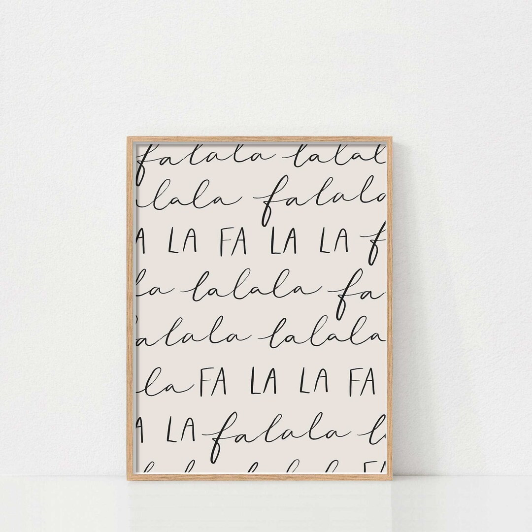 Christmas Wall Art Fa La La Print Printable Wall Art - Etsy | Etsy (US)