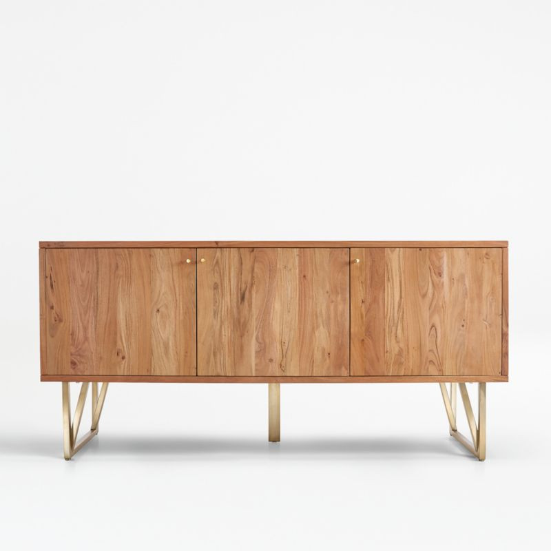 Hayes Acacia Sideboard + Reviews | Crate & Barrel | Crate & Barrel