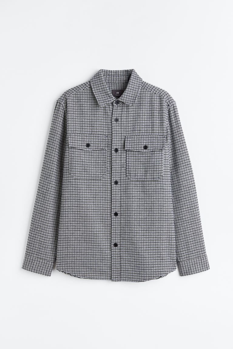 Overshirt - Gray/plaid - Men | H&M US | H&M (US + CA)