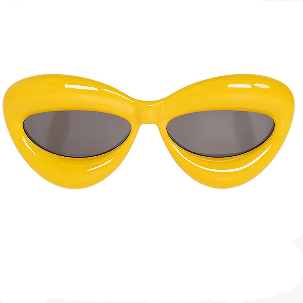 Akirawang Fashion Trendy Cat-eye Sunglasses for Women Oversized Thick Frame Sexy Lip Candy Color Gla | Amazon (US)