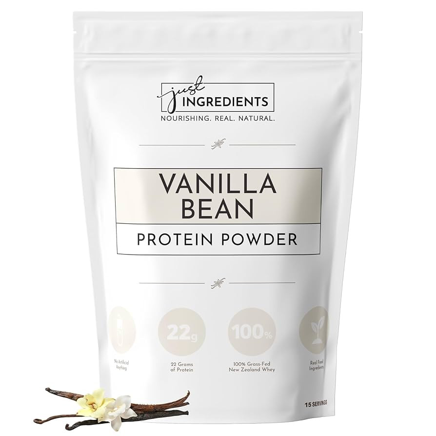 Just Ingredients Protein Powder | Vanilla Protein Powder Made with 100% Grass Fed, Non Denatured ... | Amazon (US)