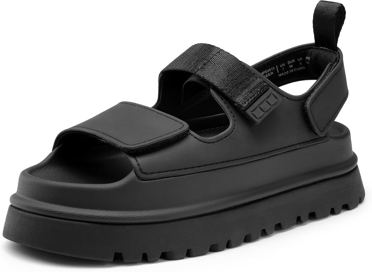 DREAM PAIRS Platform Wedges Sandals for Women Chunky Open Toe Dress Walking Comfortable Flat Sand... | Amazon (US)