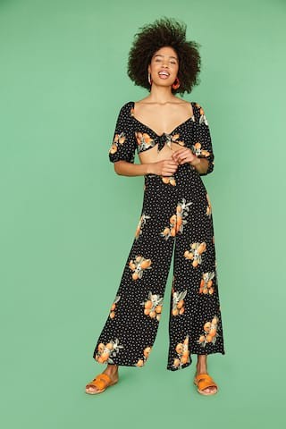 Orange Print Wide-Leg Pants | Forever 21 (US)