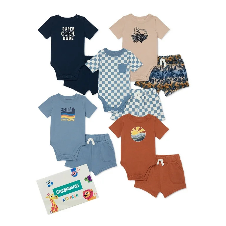 Garanimals Baby Boys Mix and Match Outfits Kid Pack, 10-Piece, Sizes 0/3-24 Months | Walmart (US)