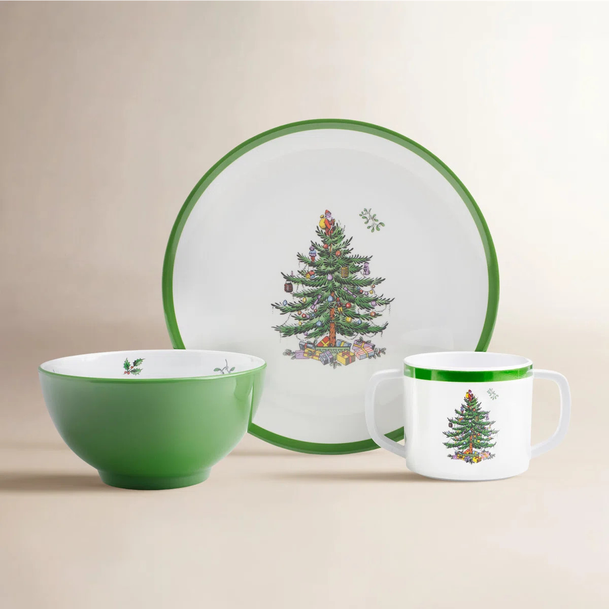 Spode Christmas Tree 3-Pc Childrens Melamine Set | Wayfair North America