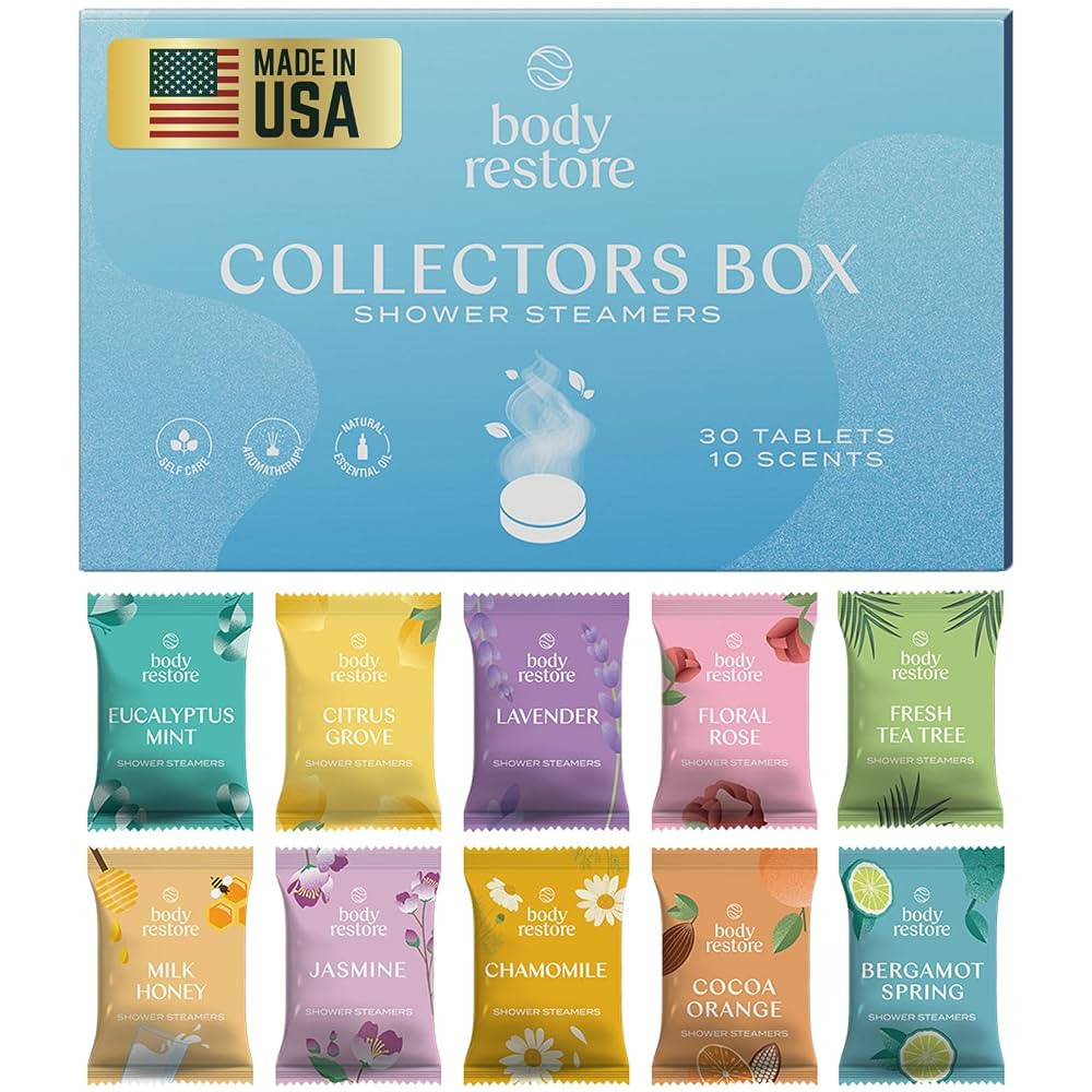 Body Restore Shower Steamers Aromatherapy 30 Pack - Christmas Stocking Stuffers for Men, Birthday... | Amazon (US)