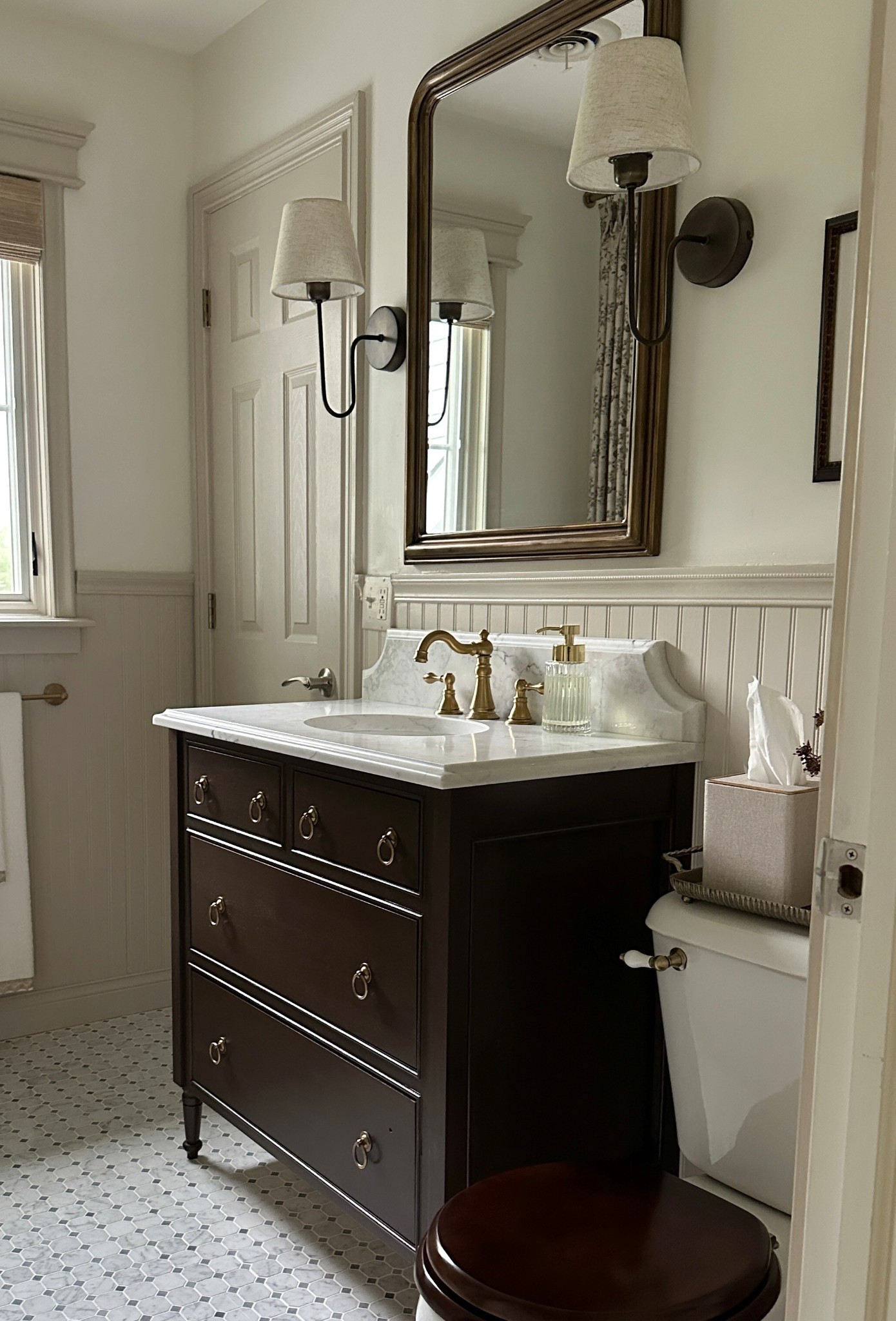 I tried several bathroom pulls & knobs and these Amazon ones ended up being my favorite! 

Linked similar vanities

Cottage bathroom, vintage bathroom, vanity pulls, brass pulls, bathroom Reno 

#LTKStyleTip #LTKHome