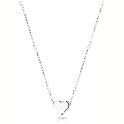 Gold Heart Necklace for Women Trendy 14K Gold/Silver Plate Cute Heart Pendant Choker Necklaces Tiny Heart Necklace-Silver 17 | Target