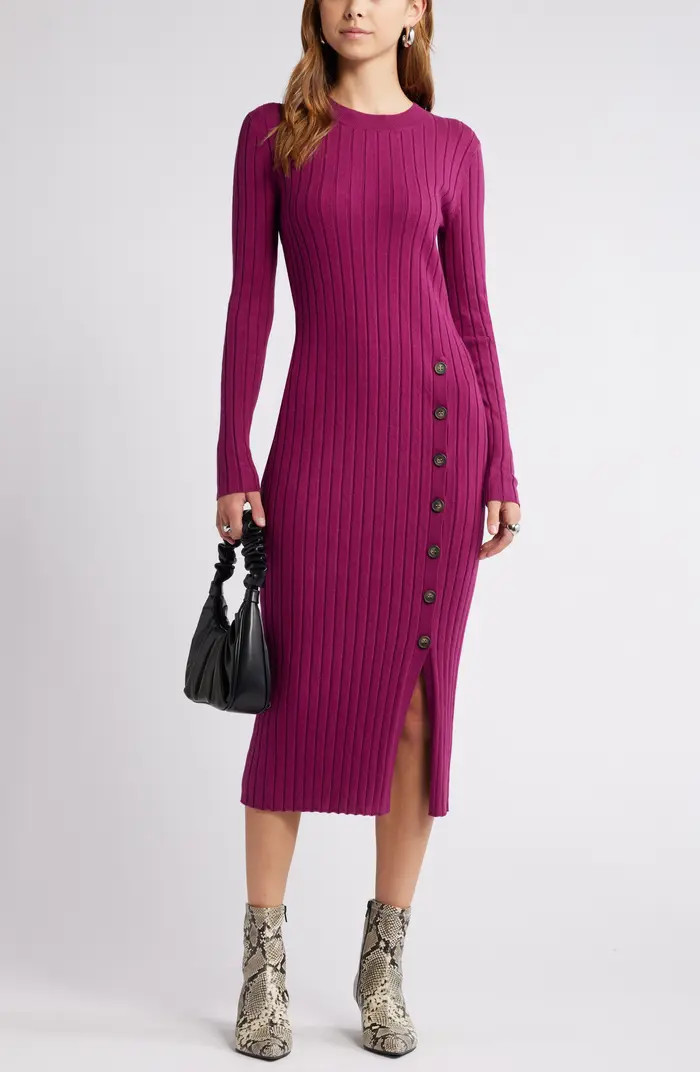 Women's Button Sweater Midi Dress | Nordstrom