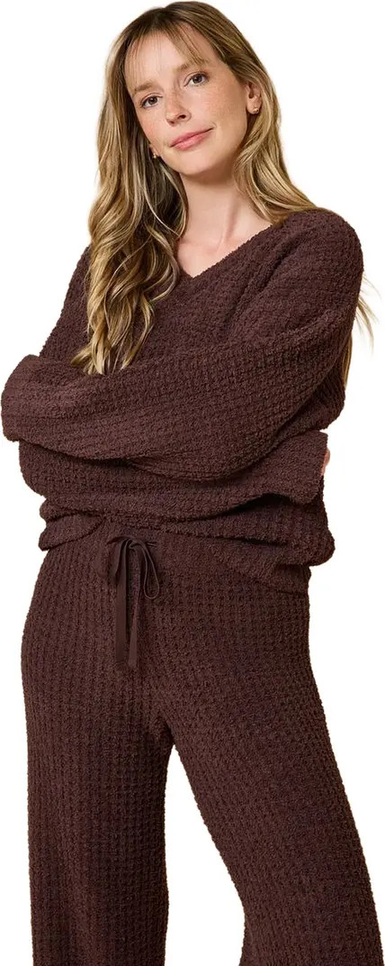 Waffle Marshmallow V-Neck Lounge Set | Nordstrom