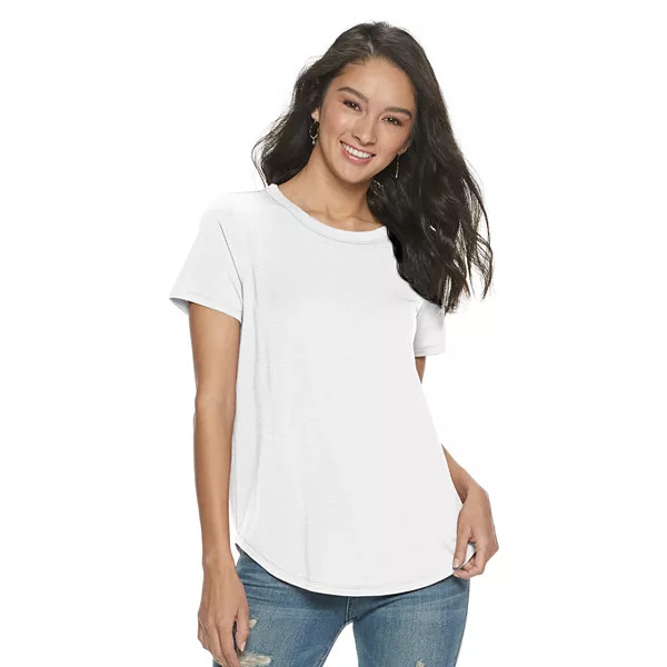 Juniors' SO® Oversized Boyfriend Crew Neck Tee | Kohl's