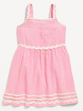 Sleeveless Double-Weave Fit and Flare Dress for Toddler Girls | Old Navy (US)