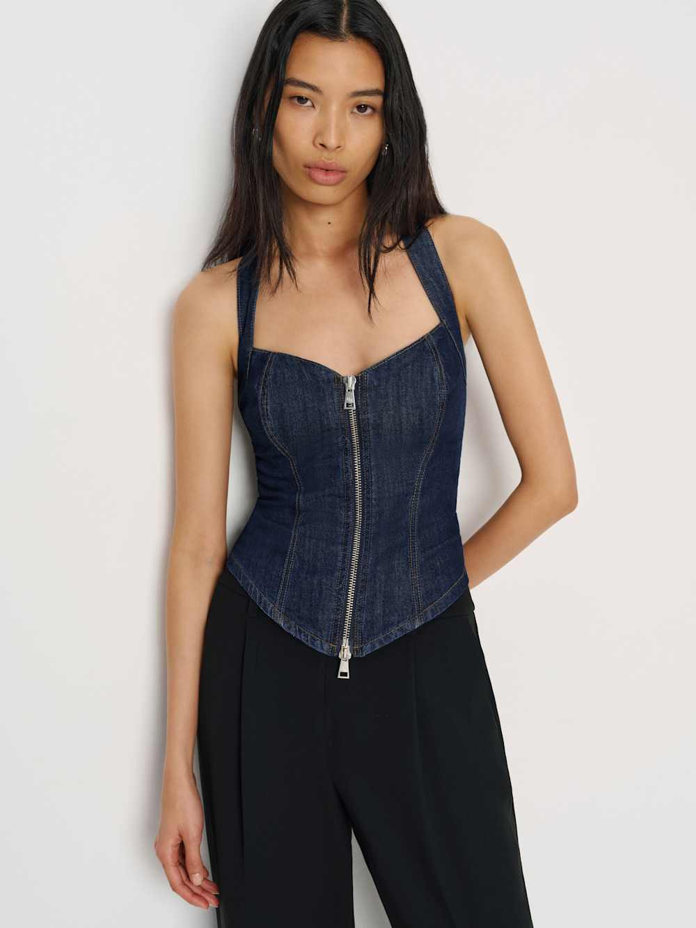 Kessie Denim Top | Reformation (Global)
