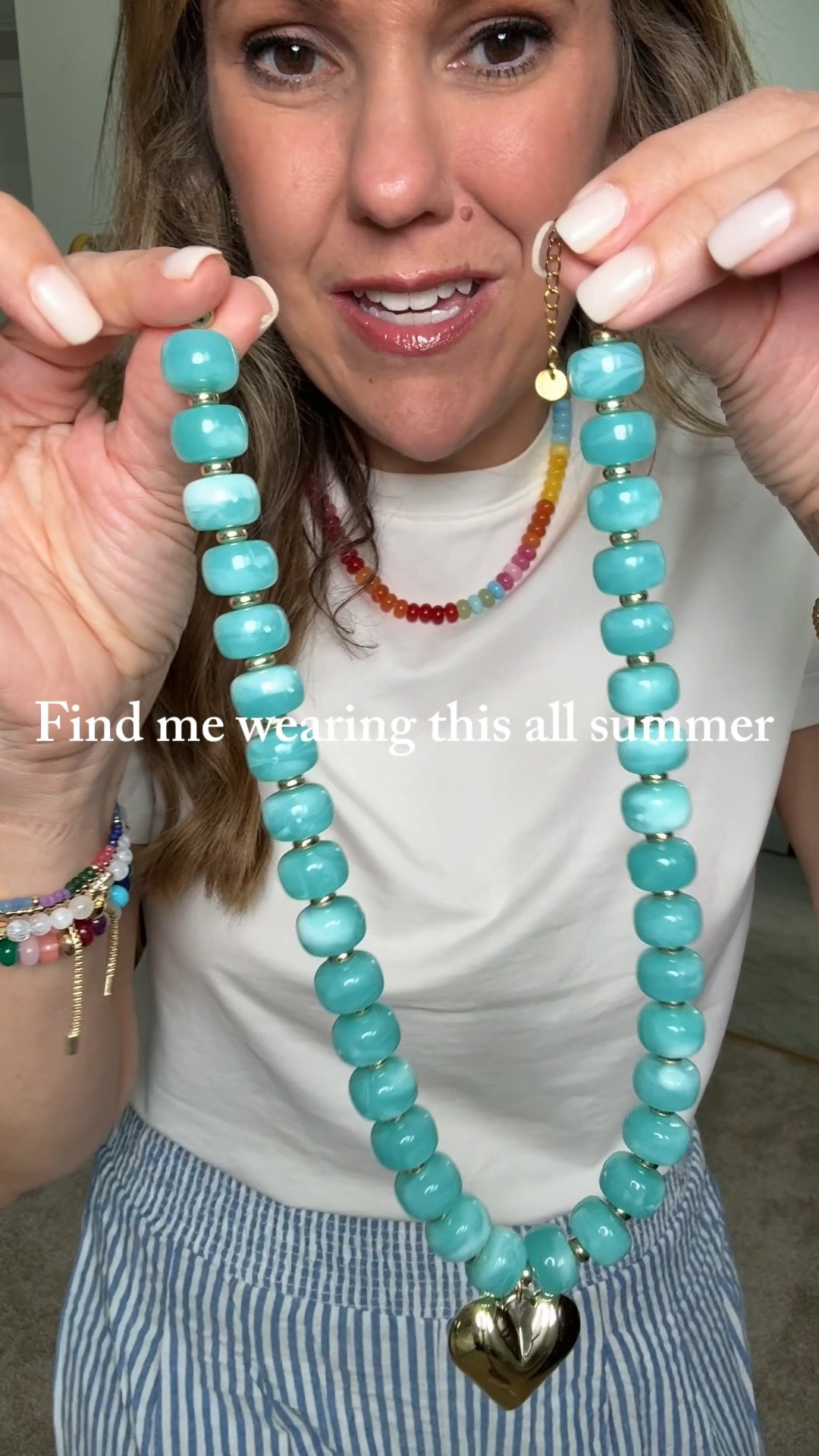 This turquoise beaded necklace has my whole heart! 😍💙✨ The color, the vibes — it goes with EVERYTHING and it’s giving summer jewelry goals!

#TurquoiseNecklace #BeadedNecklace #JewelryTok #SummerJewelry