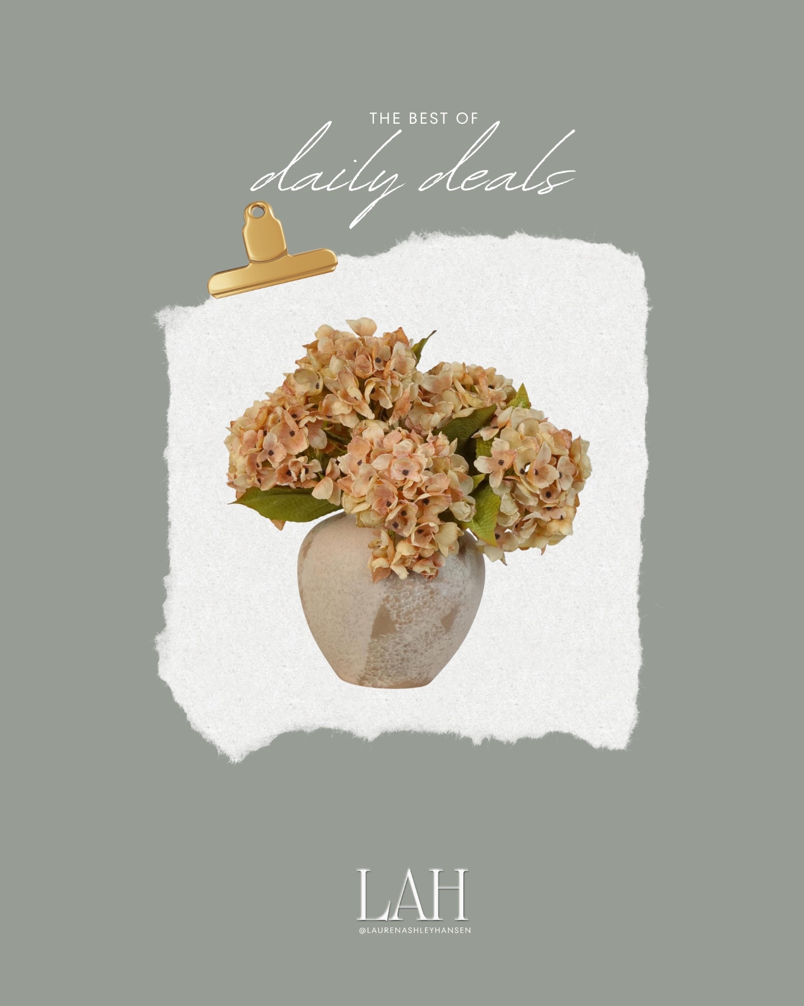 How gorgeous are these faux silk hydrangeas! This terracotta beige color is perfect for the spring and summer. Neutral, yet still enough color! 

#LTKHome