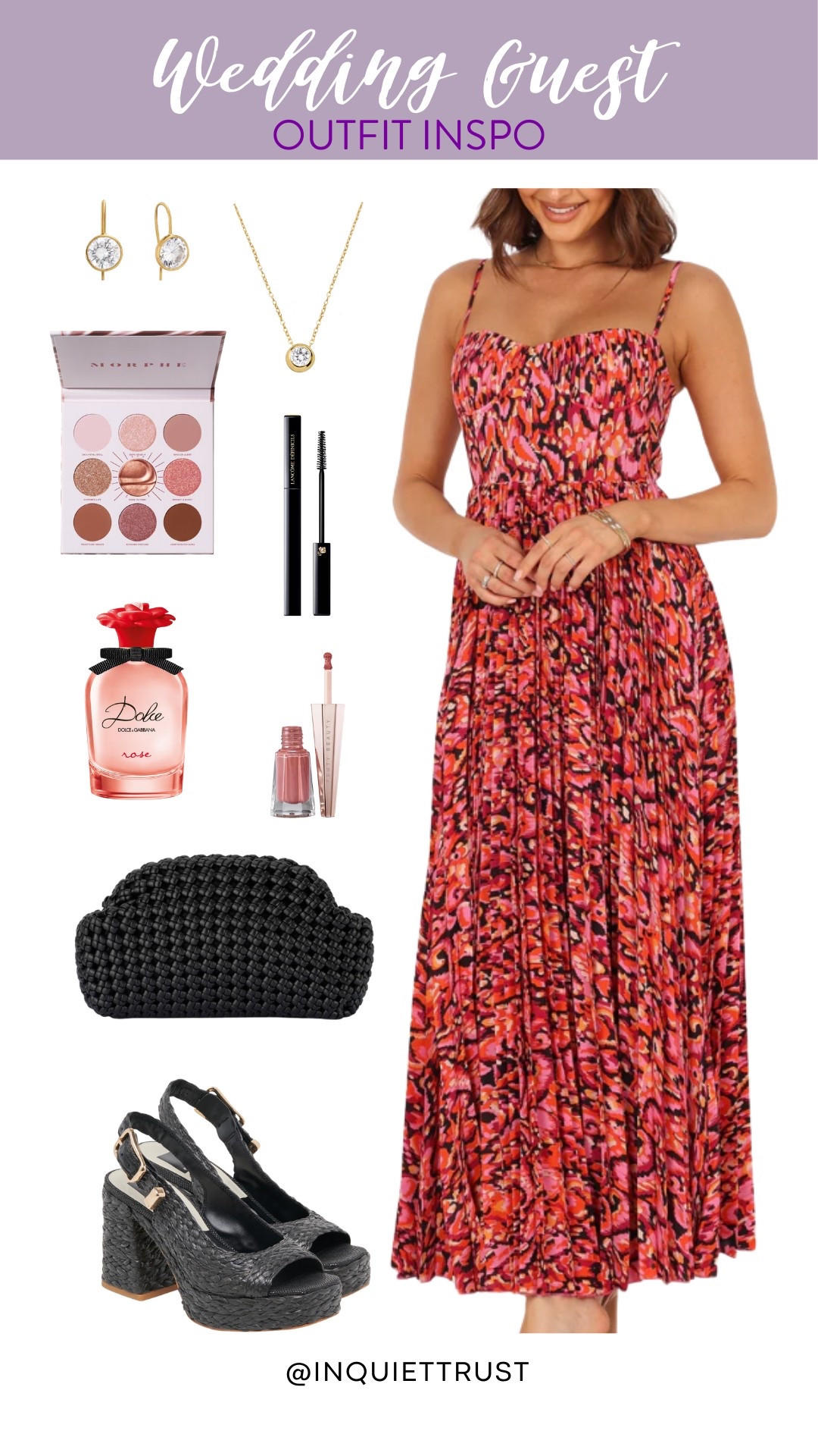 How gorgeous is this dress?! You're gonna be dancing the night away at a wedding. And those chunky heels and the textured clutch? Chef's kiss! This whole look is giving me major inspo for the next wedding invite. So chic and fun!
#weddingguestoutfit #formalwear #partylook #beautypicks

#LTKWedding #LTKStyleTip #LTKSeasonal