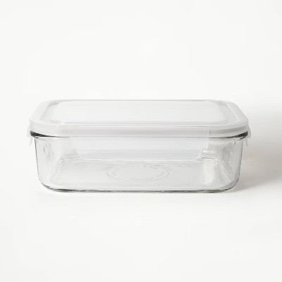 8 Cup Glass Food Storage Container Clear - Figmint™: Glass Container with Lid, Dishwasher & Mic... | Target