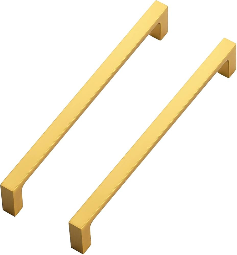 Ravinte 25 Pack Solid 6-1/4 Inch Kitchen Square Cabinet Handles Brushed Brass Cabinet Pulls Drawe... | Amazon (US)