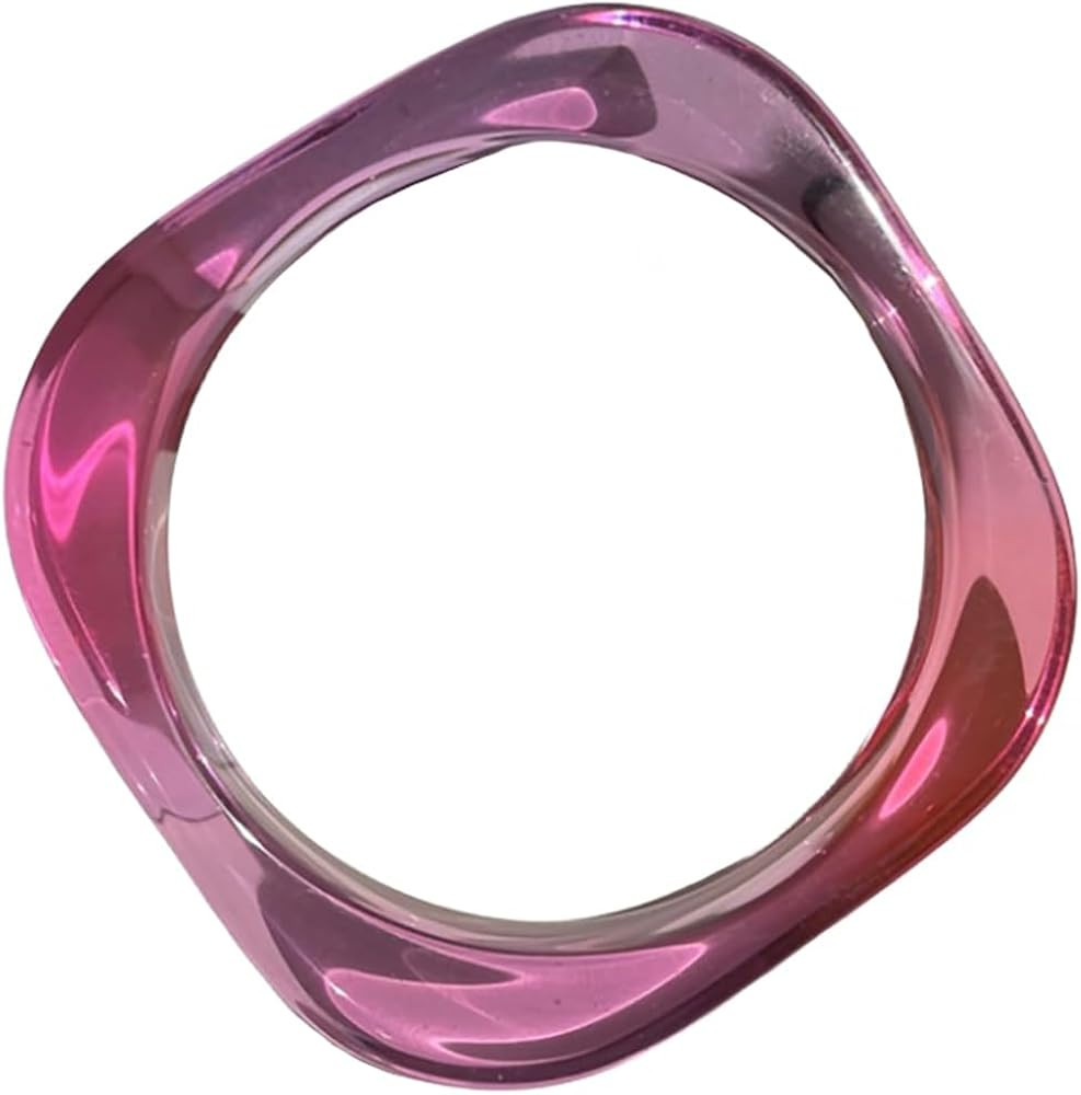 Transparent Bracelet for Women Acrylic Bangle Bracelet Chunky Wide Bracelet Irregular Large Squar... | Amazon (US)